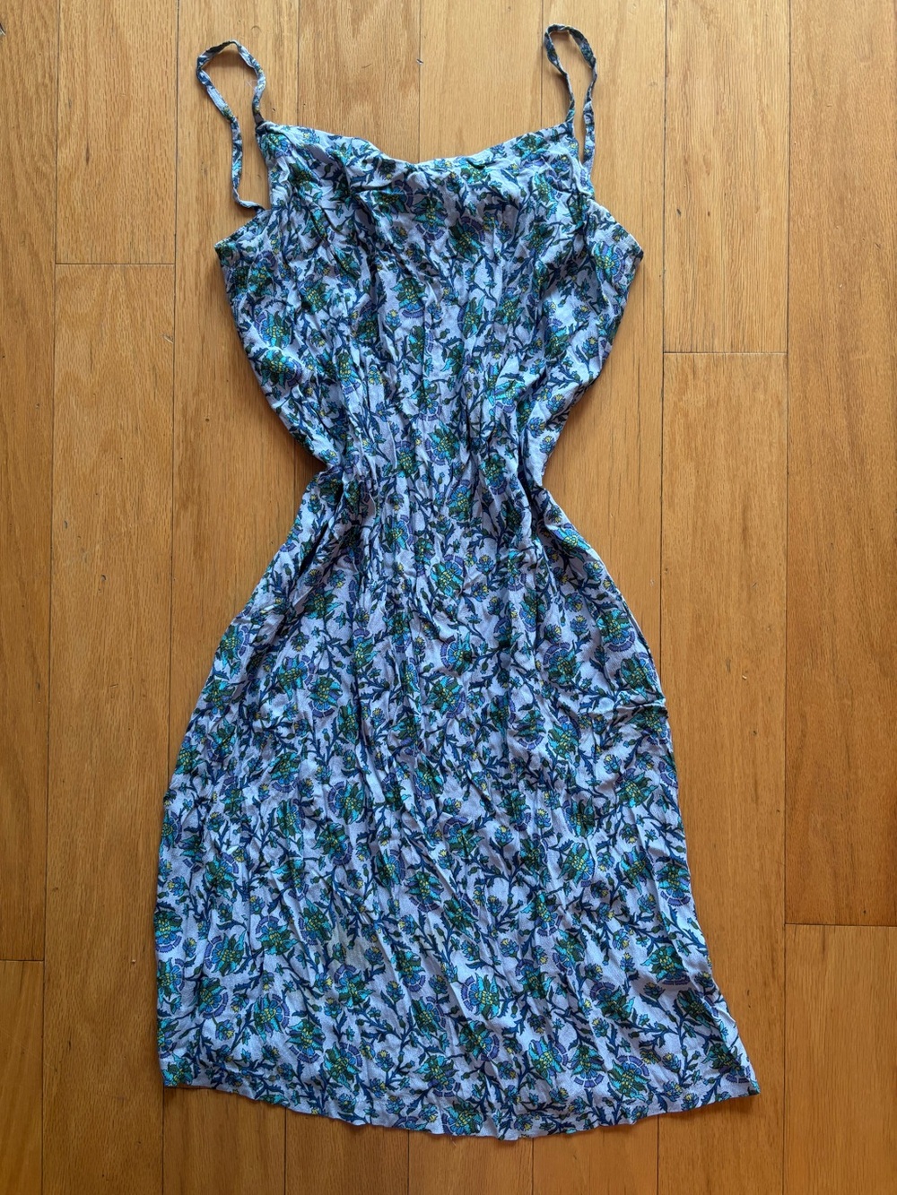 vintage blue floral dress